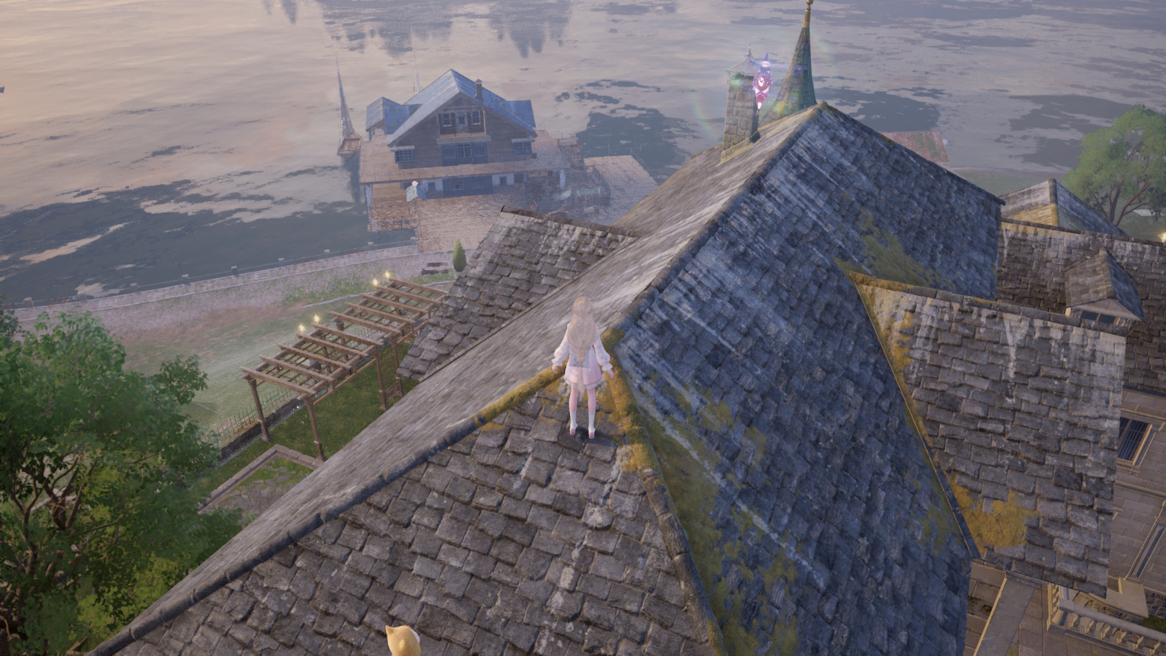Nikki on someone's house roof
